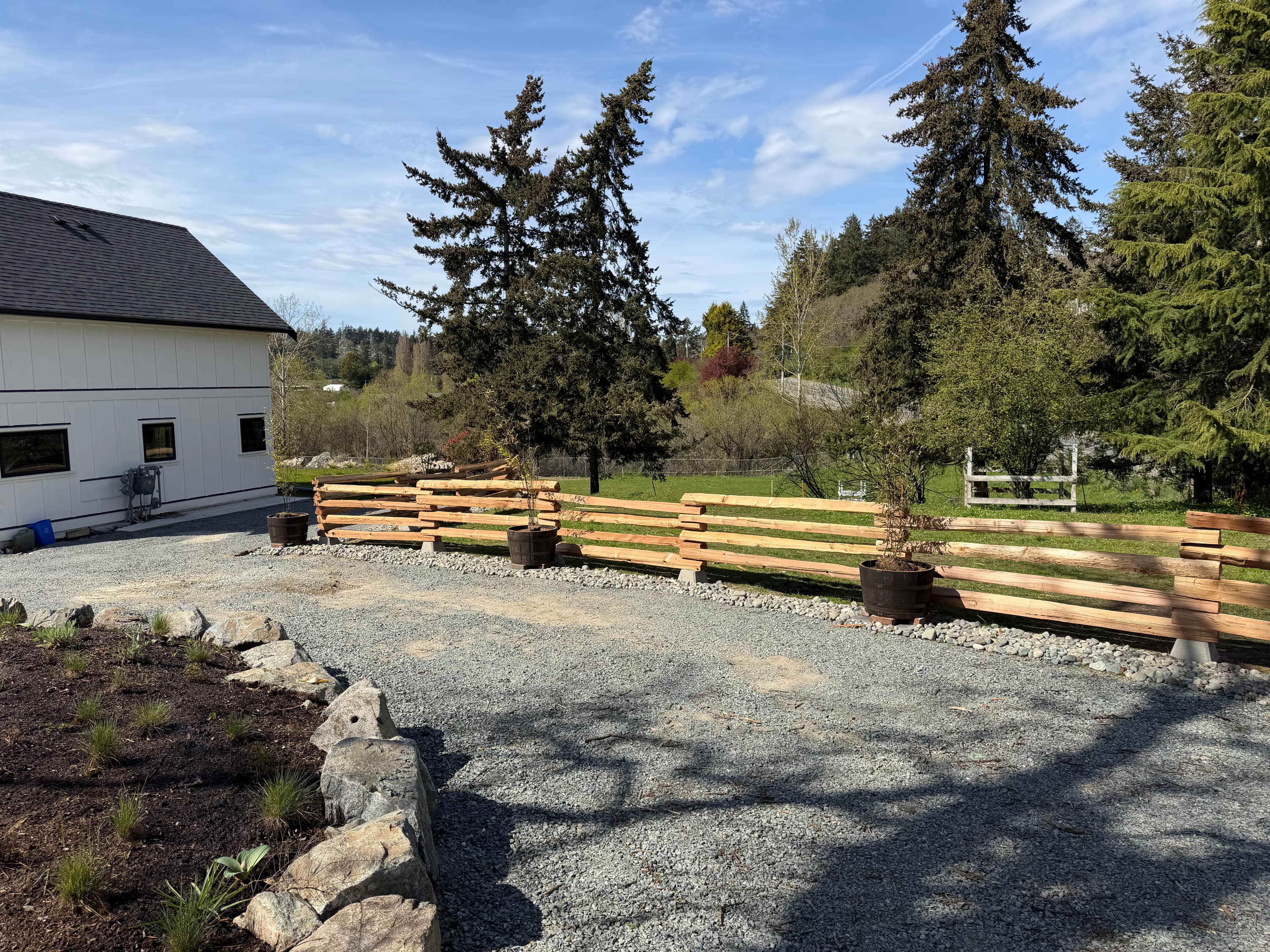 Cedar Rail Fence Installation